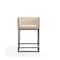 Manhattan Comfort Embassy Counter Stool in Cream and Black, PK3 3-CS011-CR - alternate 2